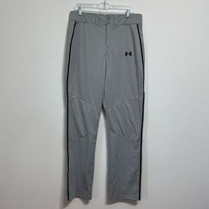 Under Armour Gray Heatgear Baseball Uniform Pants Mens Size Large Loose Fit‎
